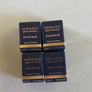 NEW Versace Dylan Blue Scent Travel Size x 4 Bundle